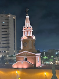 View from the hotel roof at night.