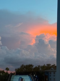 The sunset from the window of my room