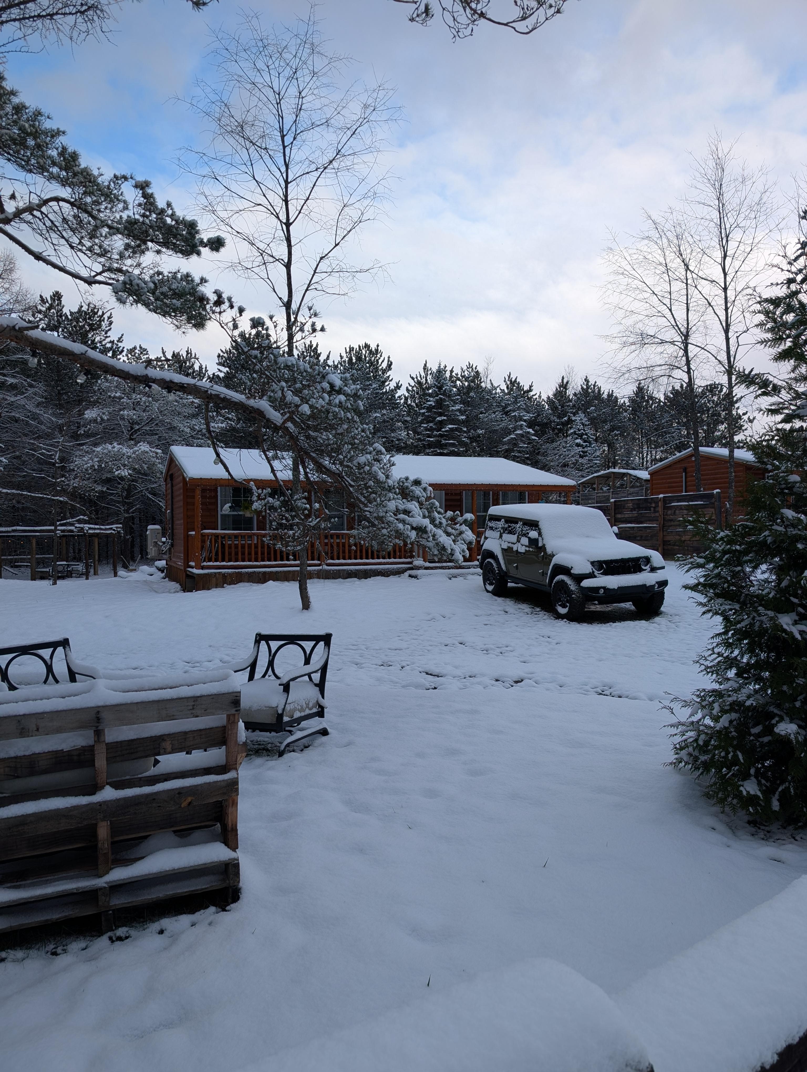 Spent the evening watching the snow fall and woke up to this beauty