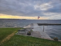 Beautiful view of the lake right from the front.