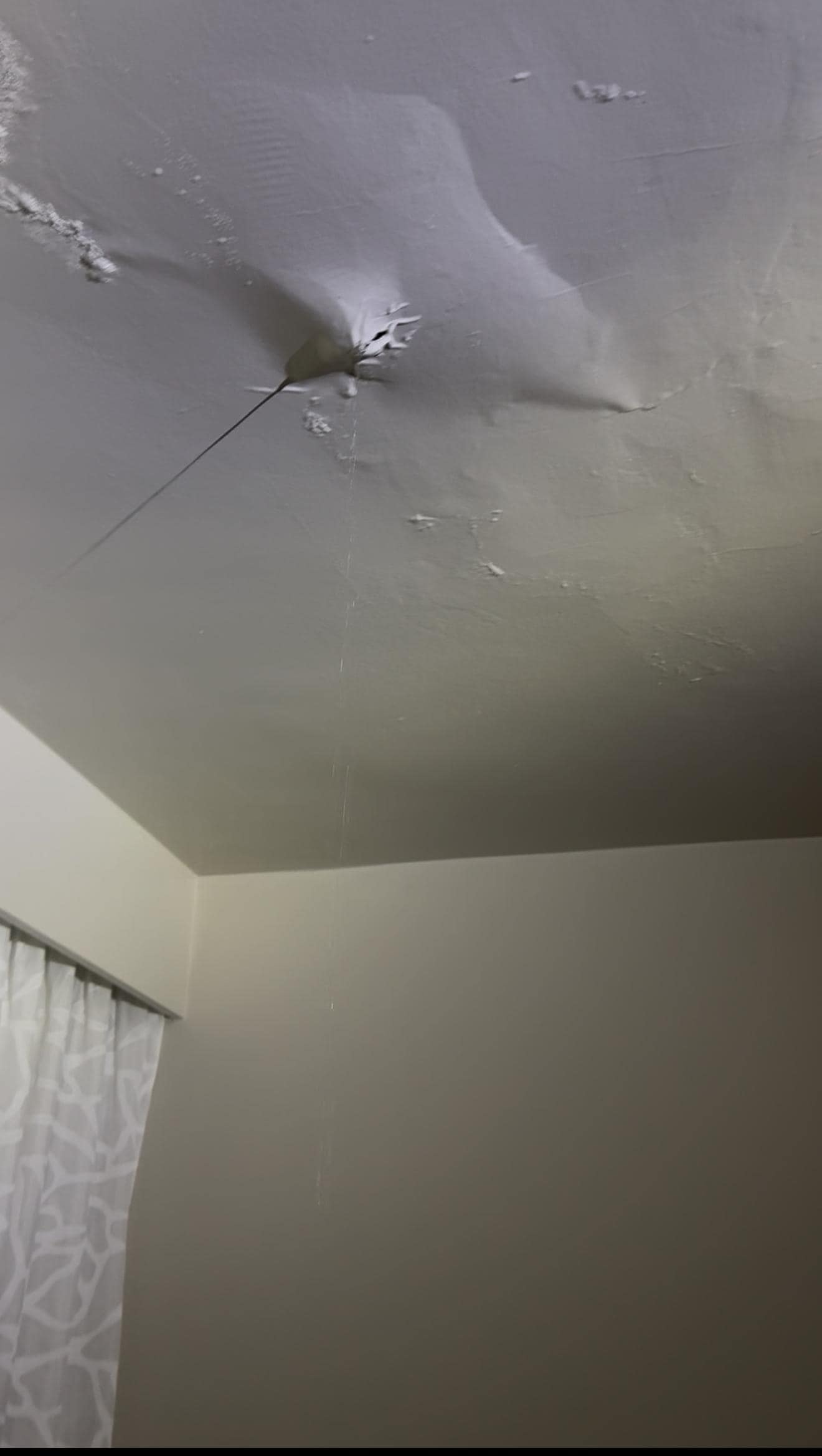 Leak in ceiling damaged daughters makeup 