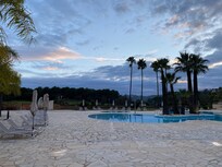 The pool at sunset