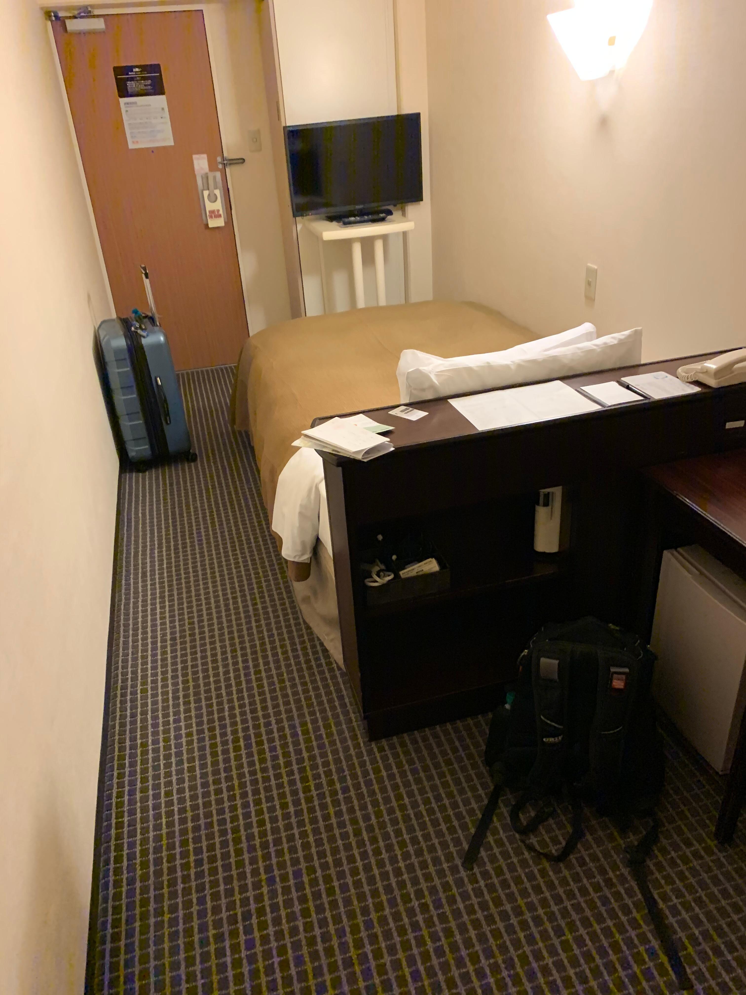 Not roomy by any means, but worked for a solo traveler 