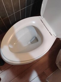 Skid marks, y’all. Right as we walked in.