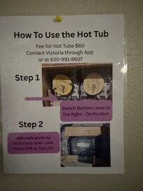 Hot tub sign $60 not $65