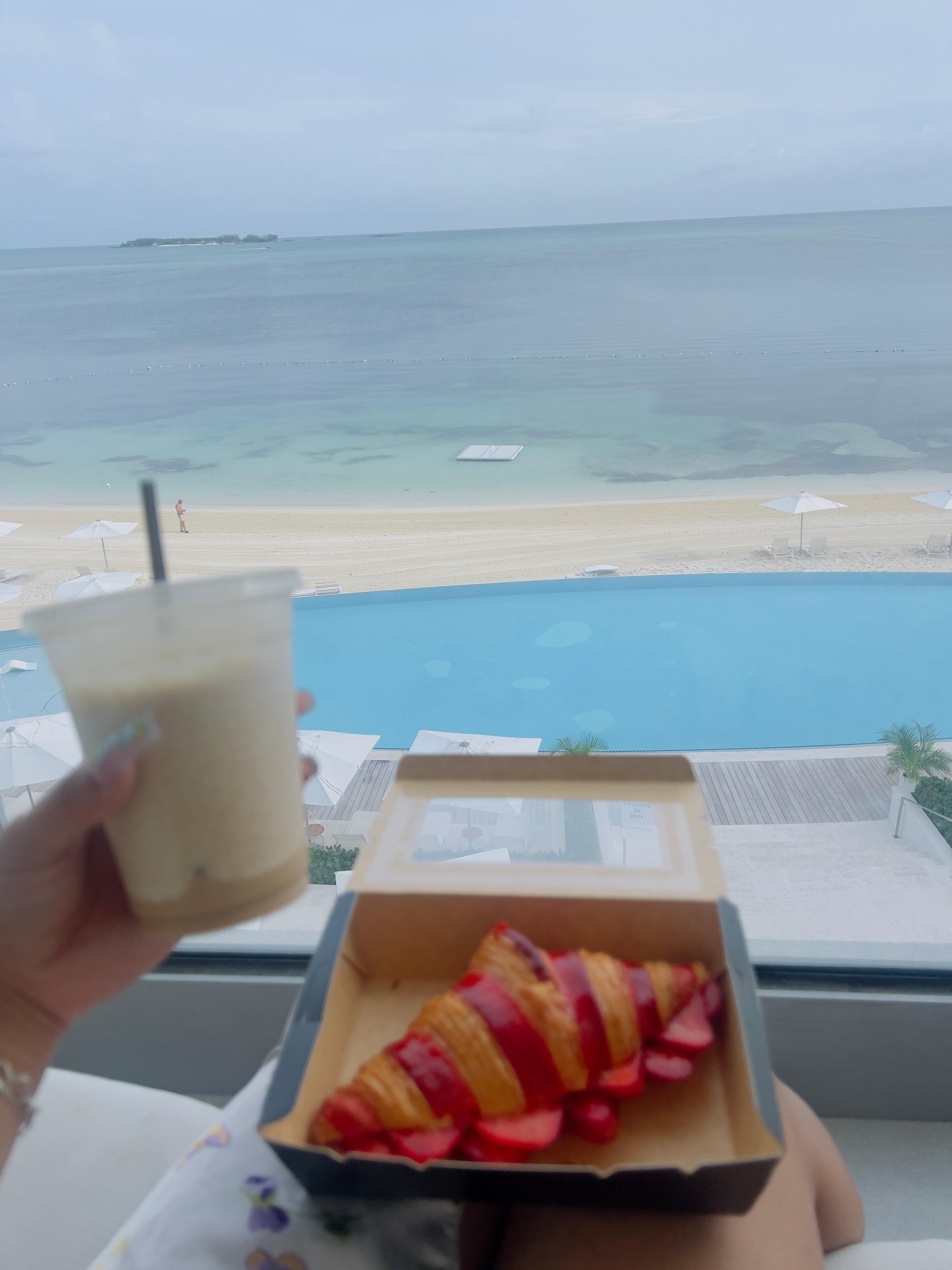 Breakfast croissant & coffee
