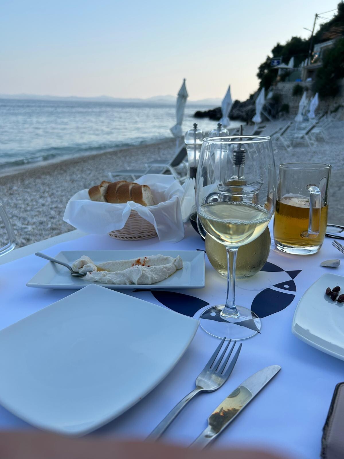 Table on the beach