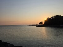 view of sunset from boardwalk