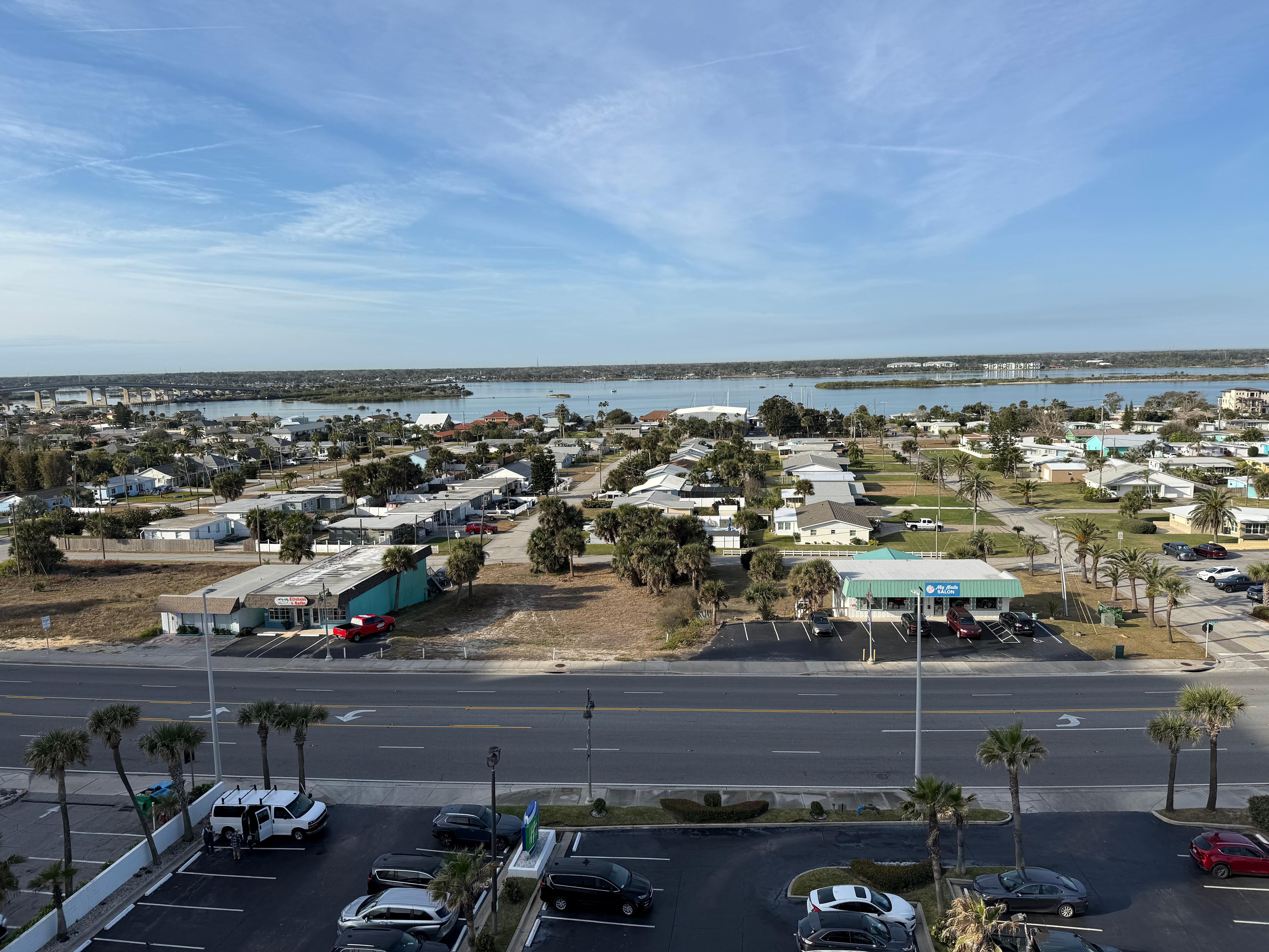 Looking toward the river
