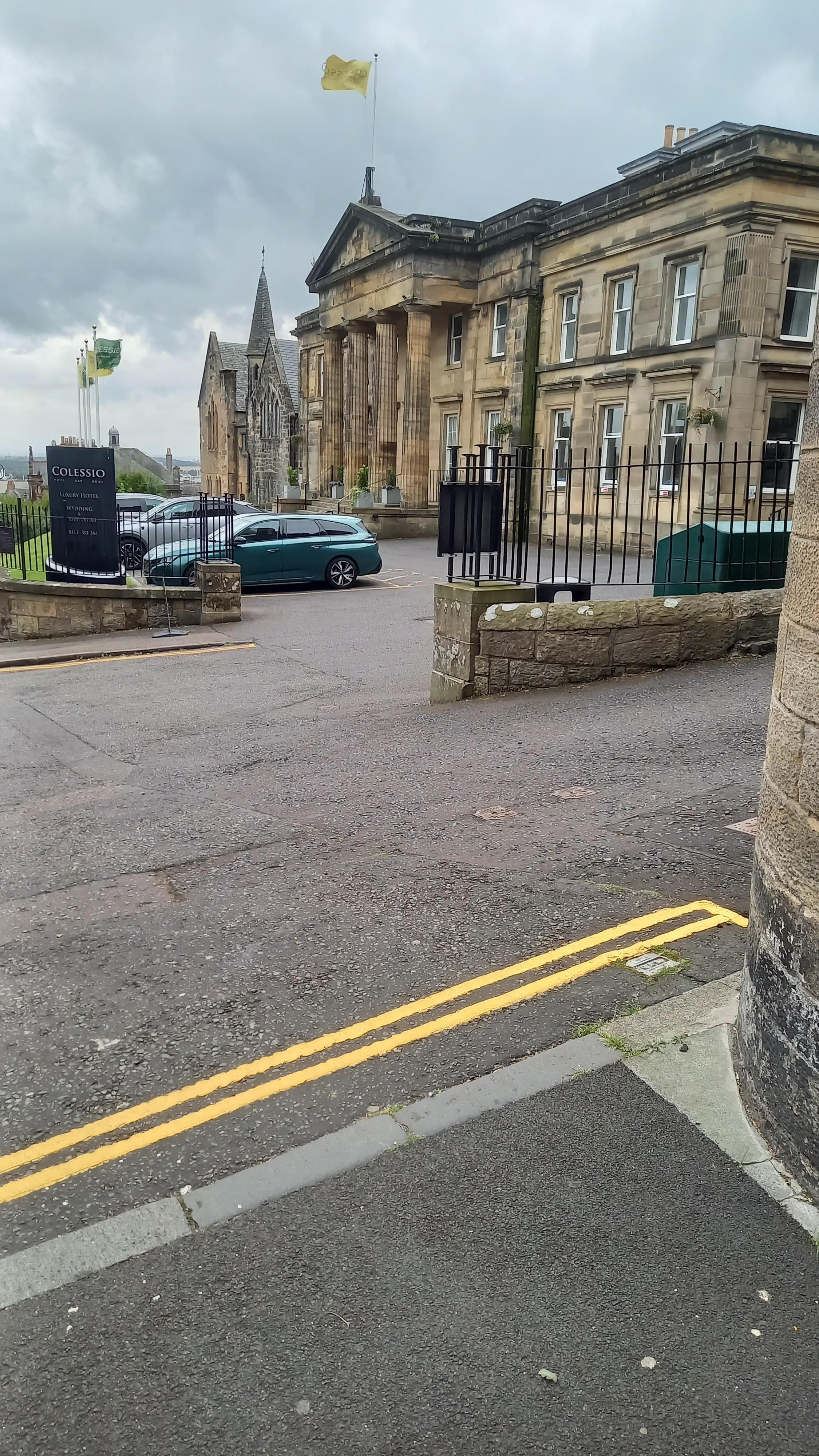 A view of the outside of the hotel