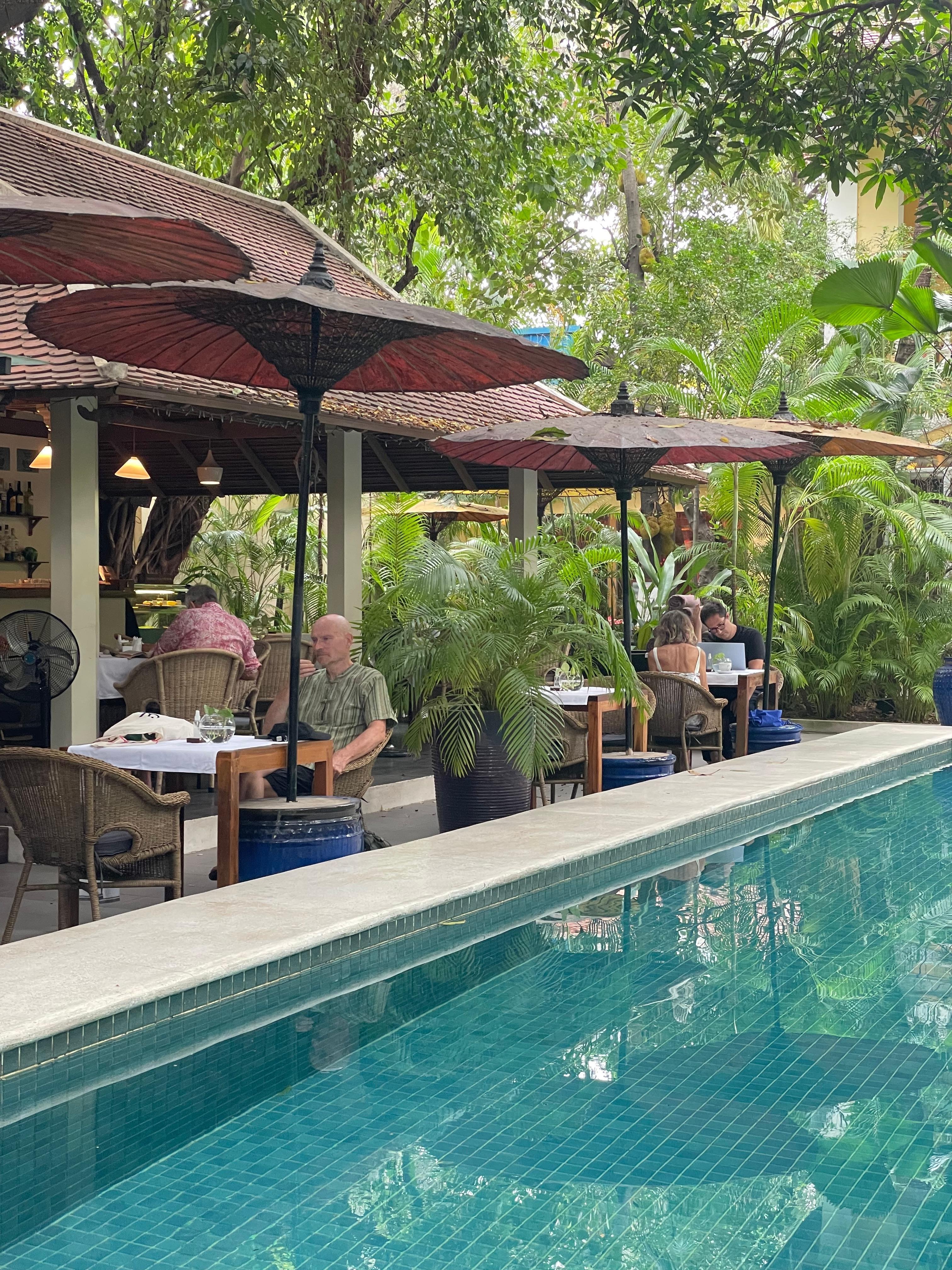 Breakfast by the pool