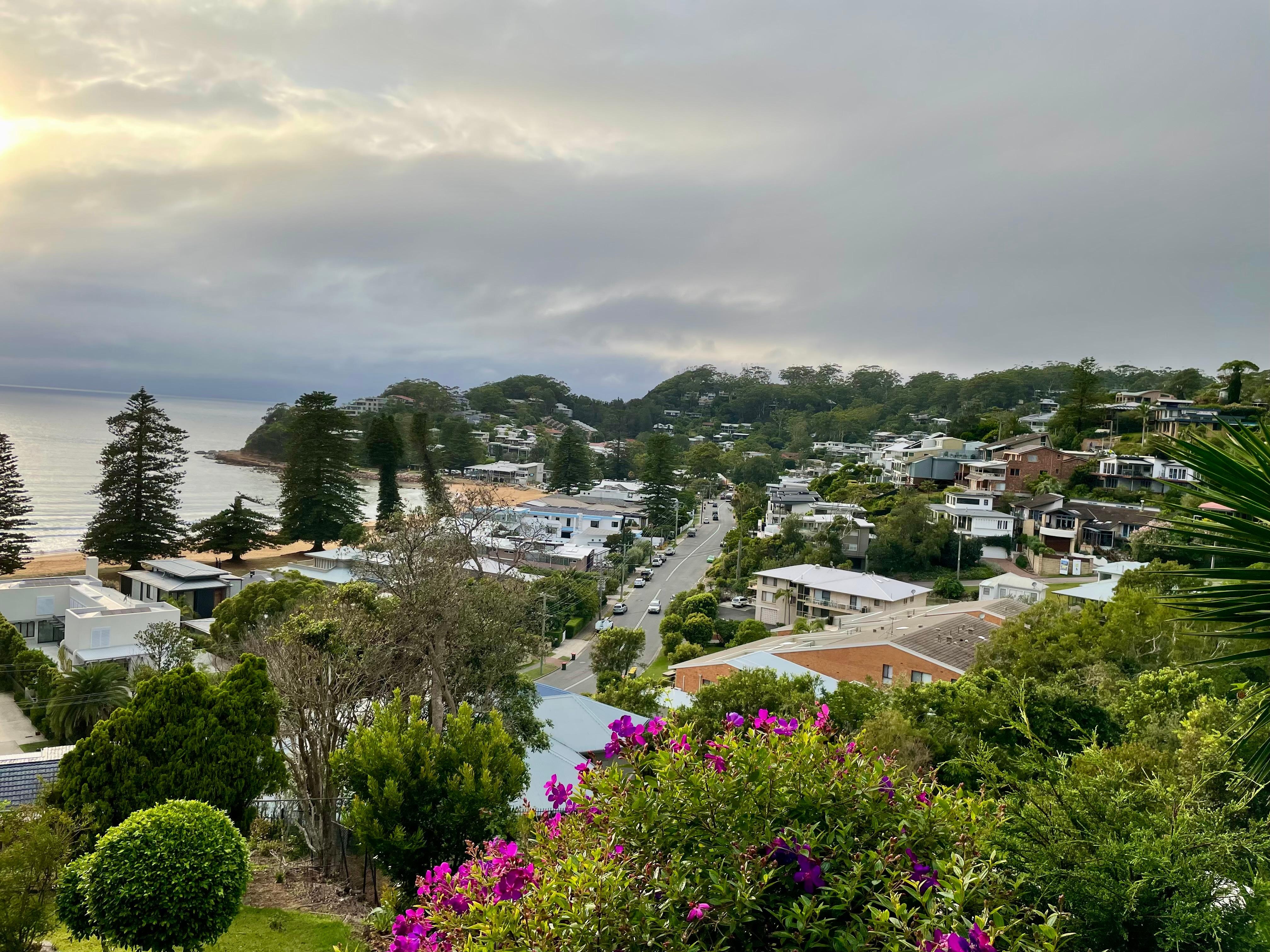 View towards surf beach
