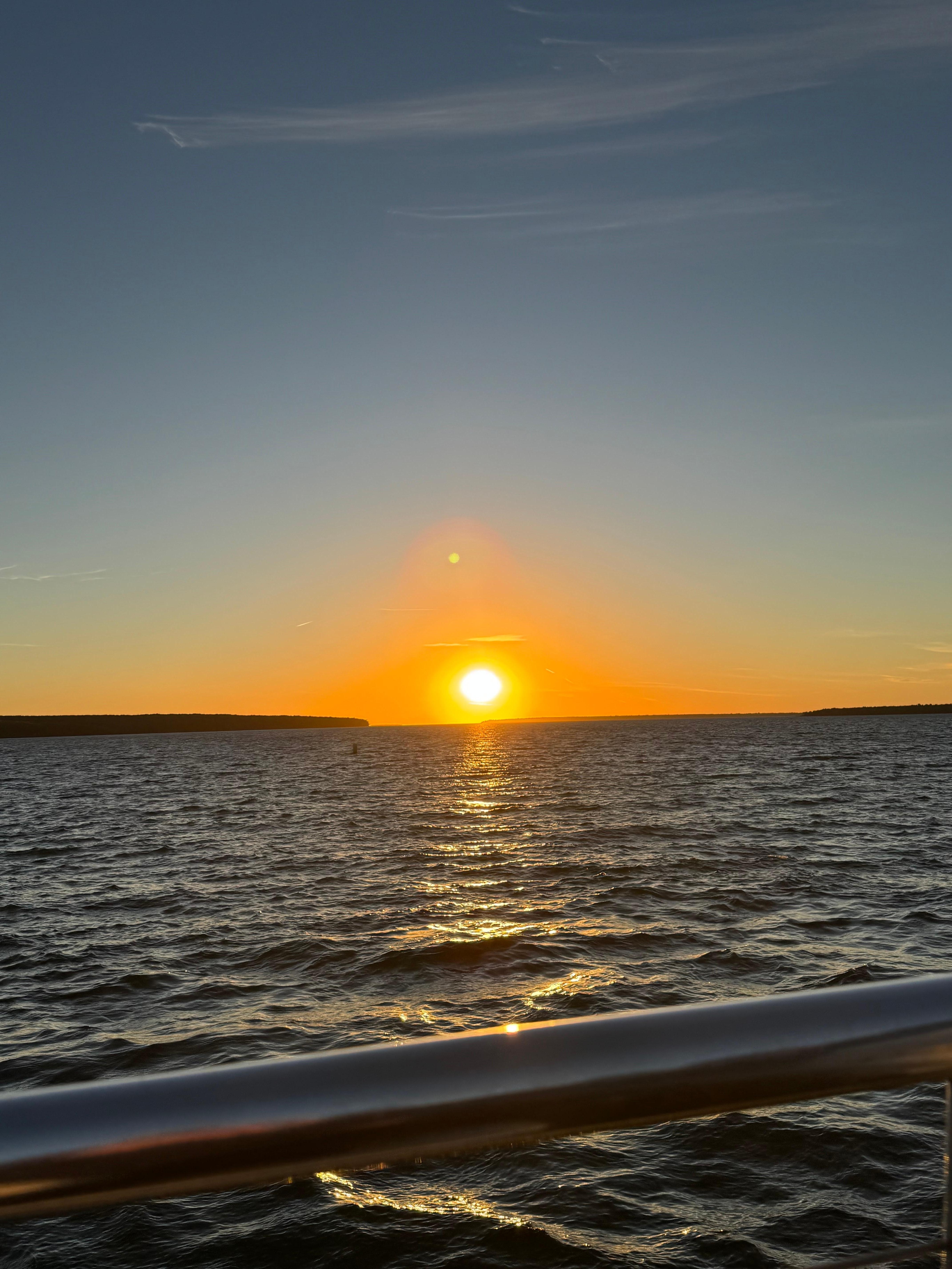 Stunning sunset on our cruise