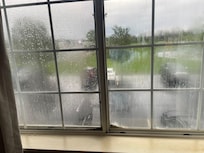 Can’t see through the condensation build up between the panes.