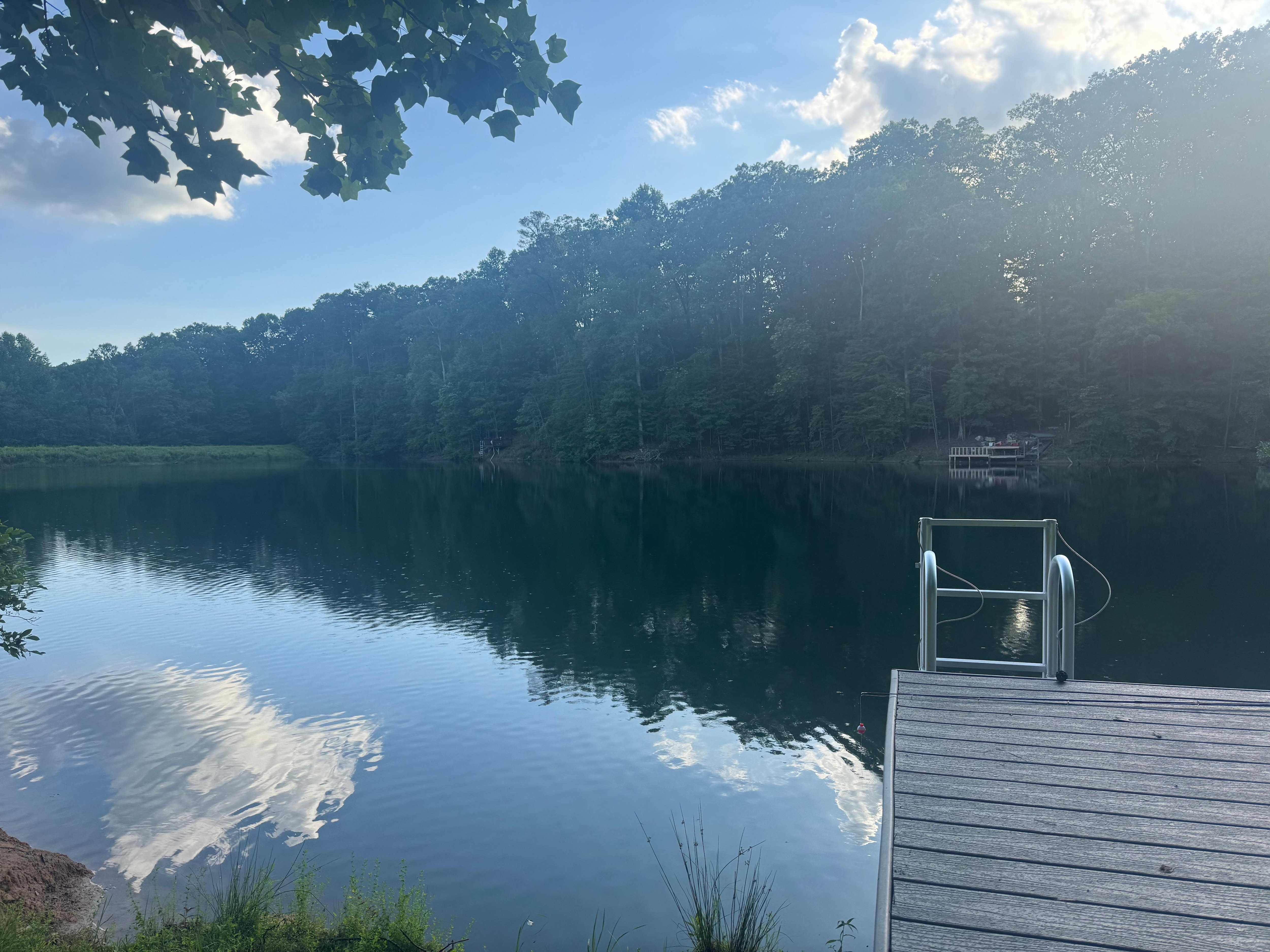 The lake at the cabin. 