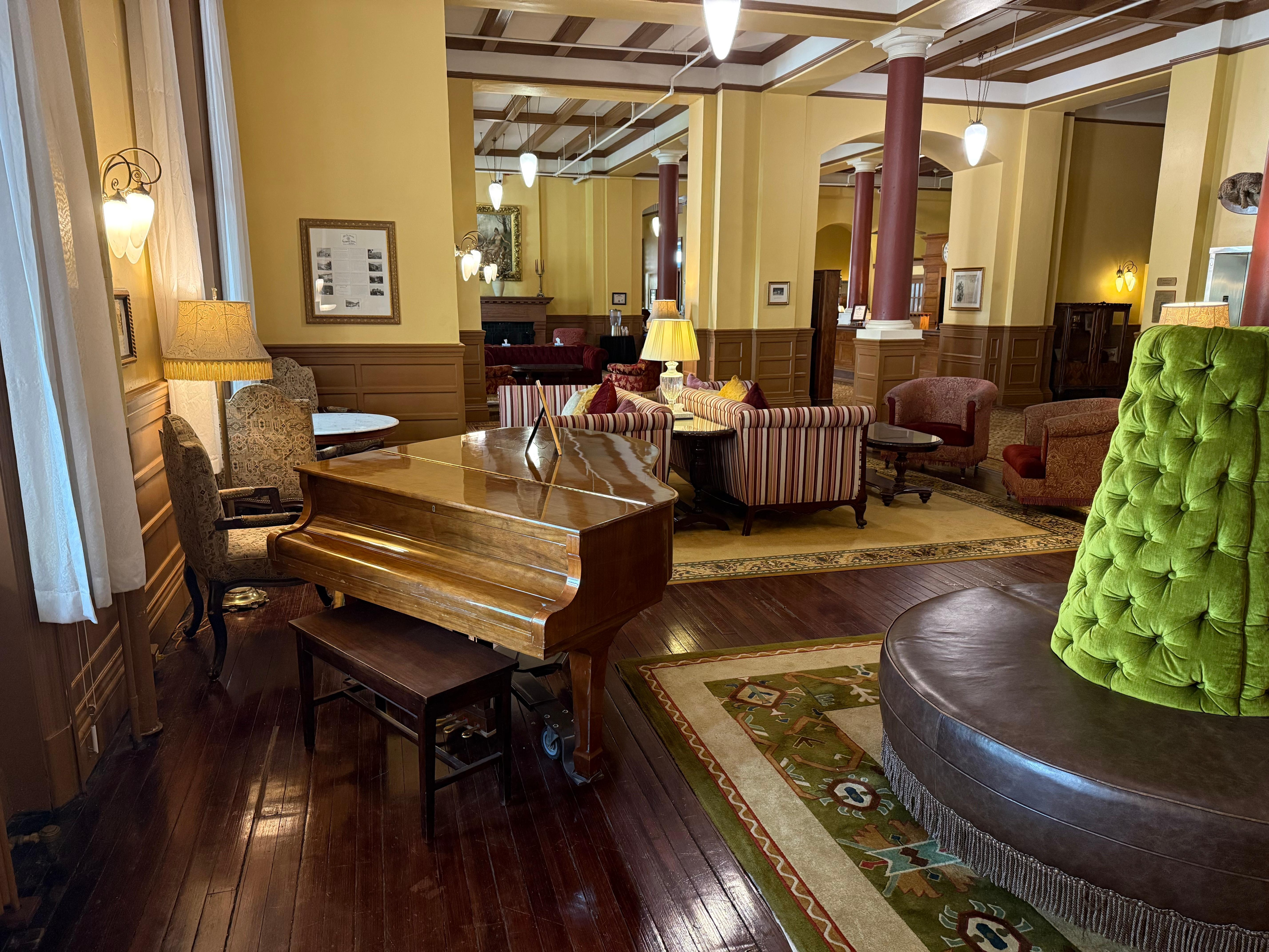 One seating area in the lobby