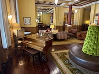 One seating area in the lobby