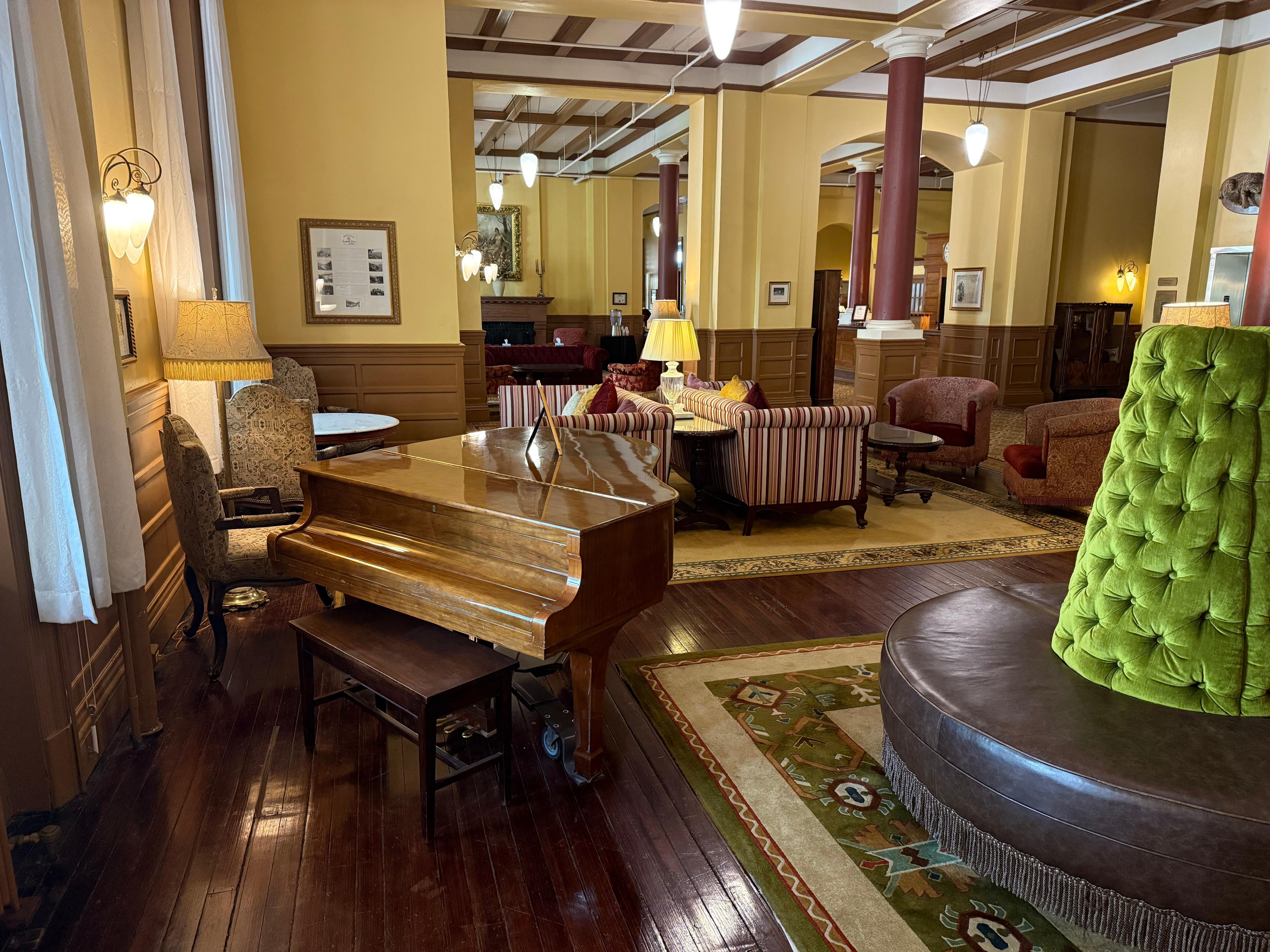 One seating area in the lobby