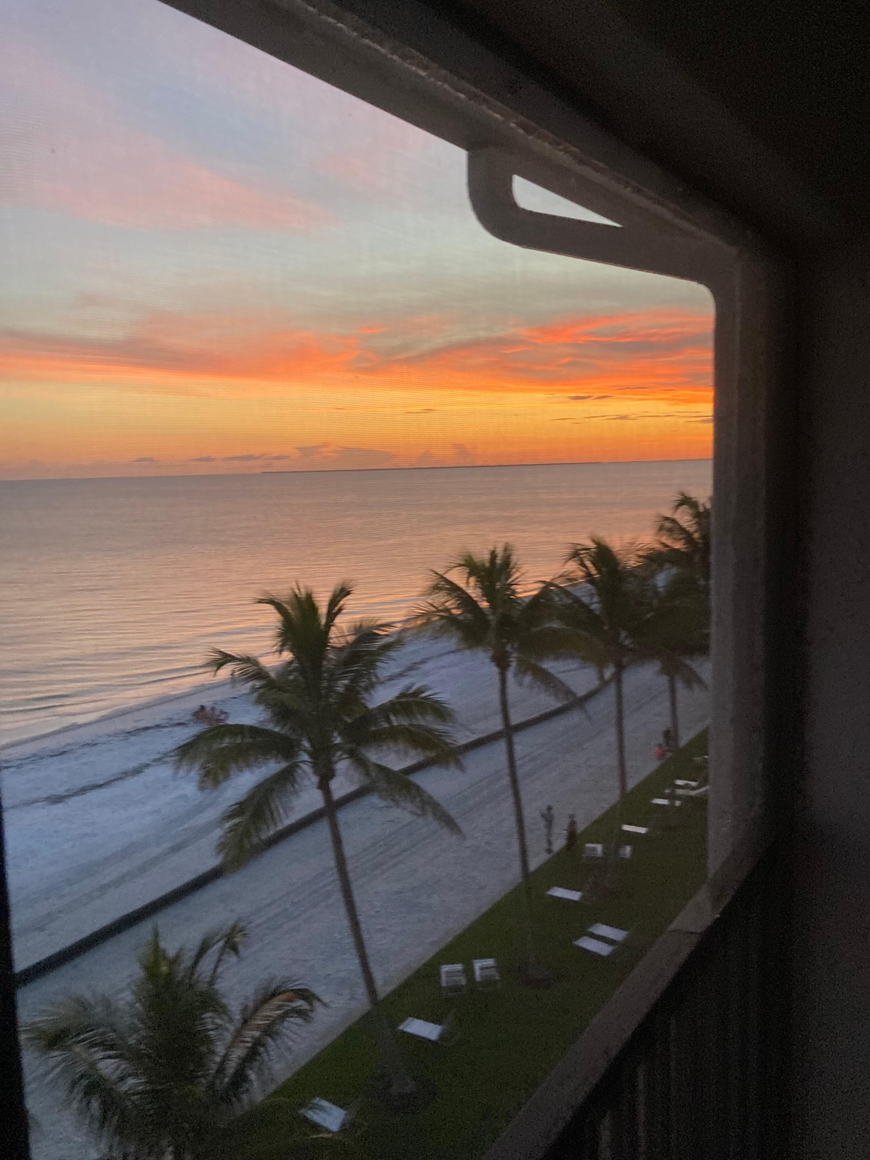 Sunset view from private balcony 