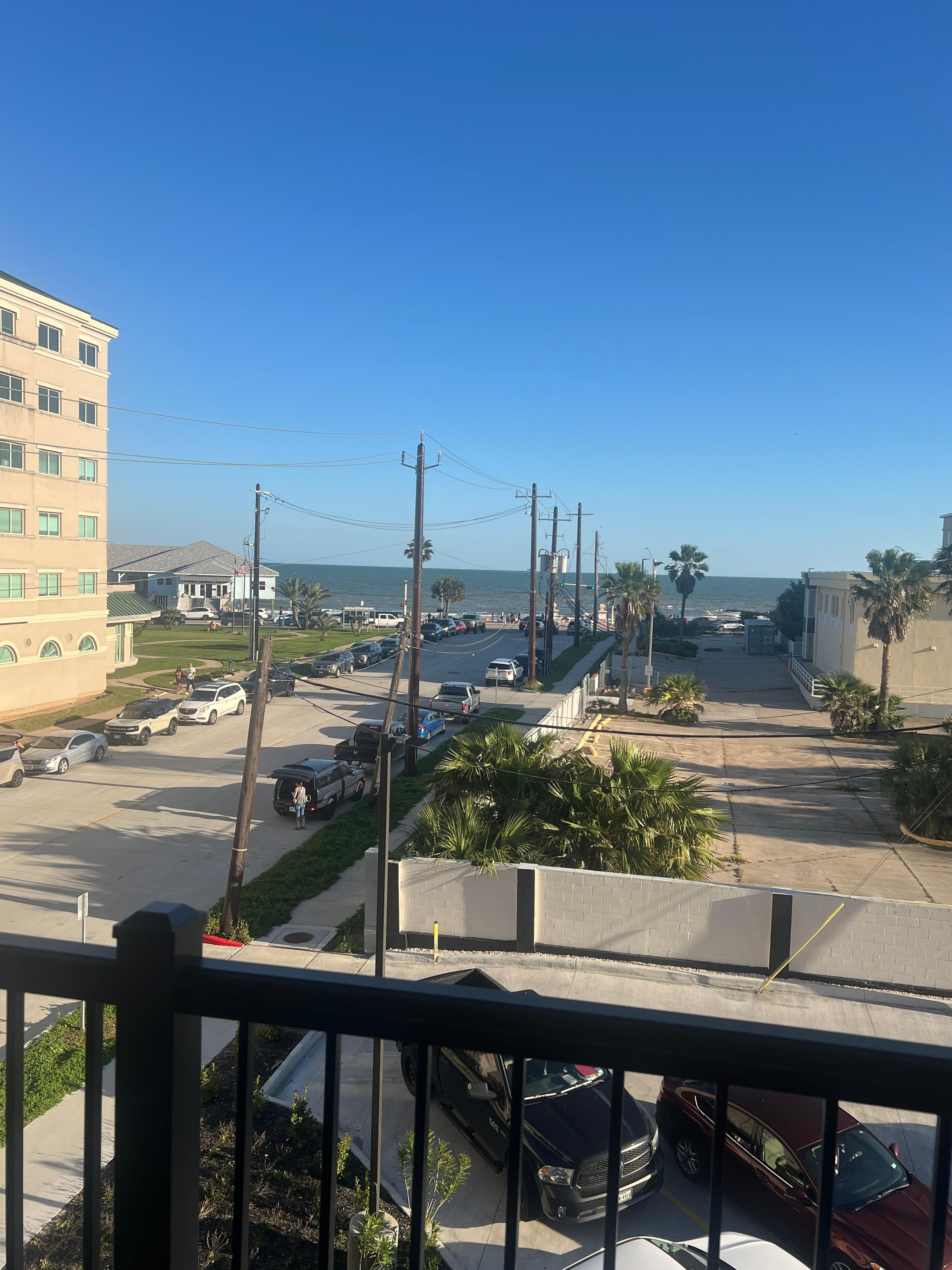 Balcony view, close to the beach!