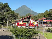 Our view when we opened the front door. Fire station across the street helped us feel safer.