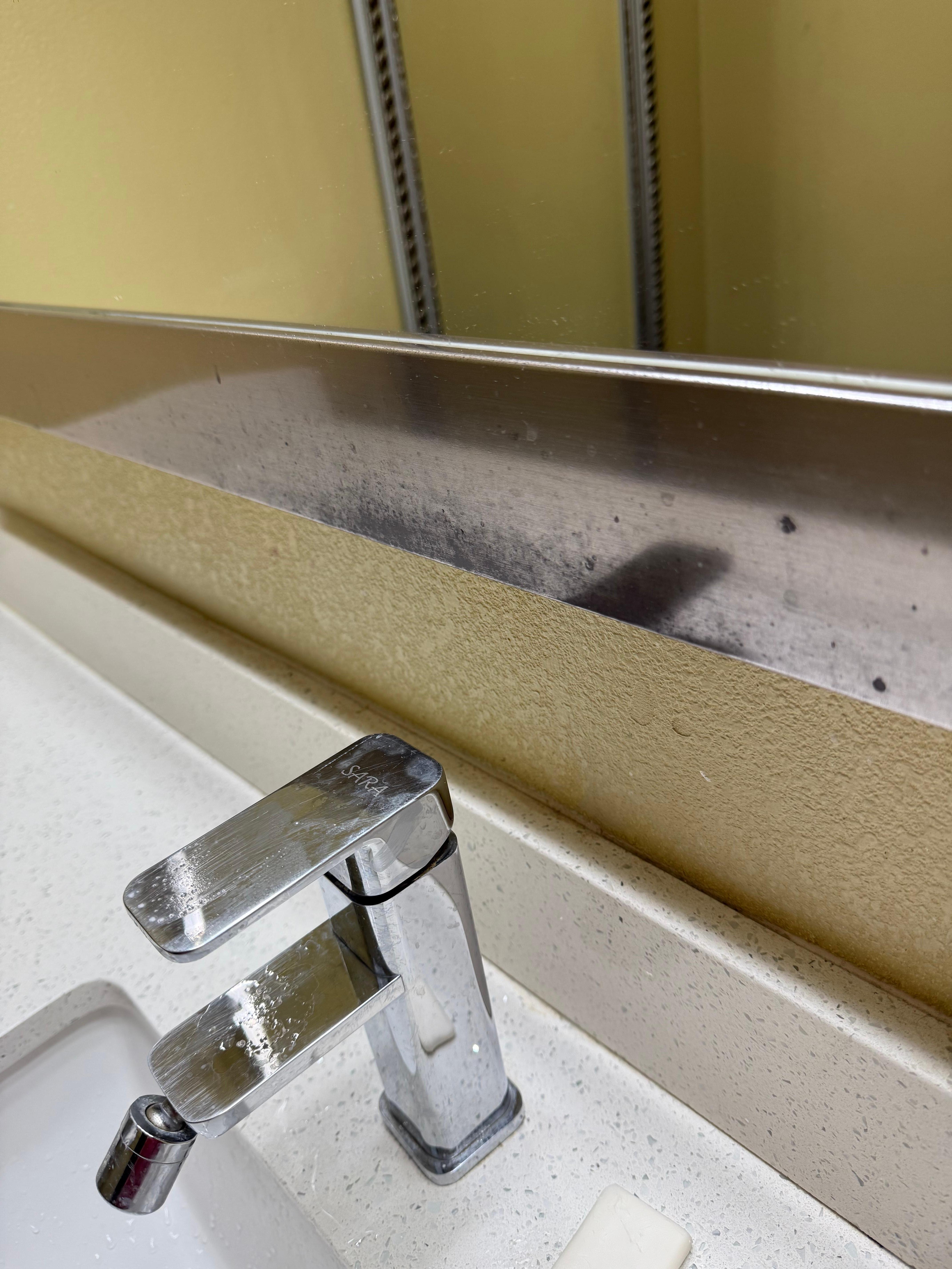 sink area with mirror