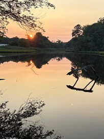 Sunset view off the dock.