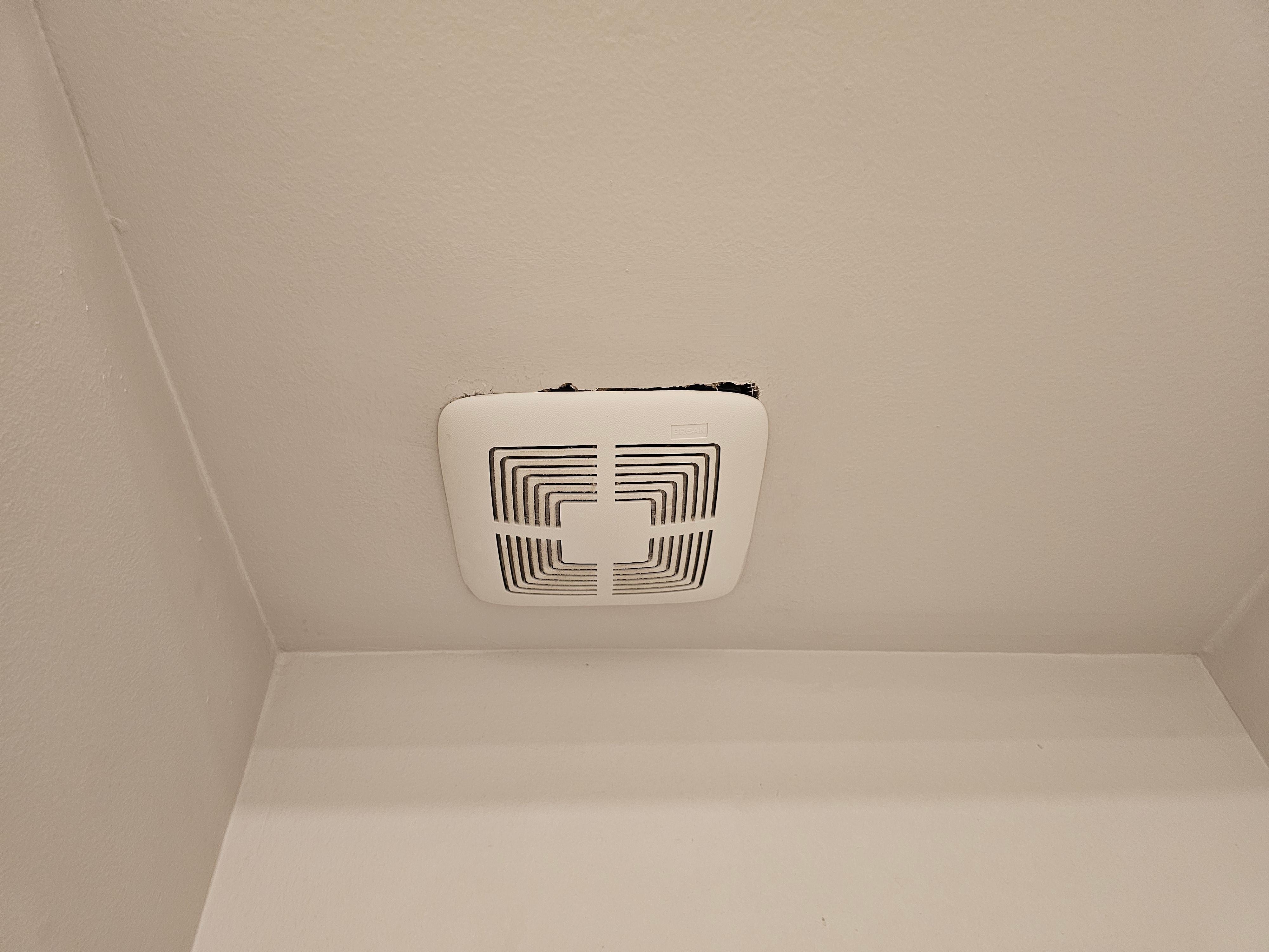 The master bath vent 