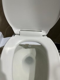 Toilet seat was unstable with a damaged or crack around it