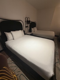 Two double beds. I found them to be hard.