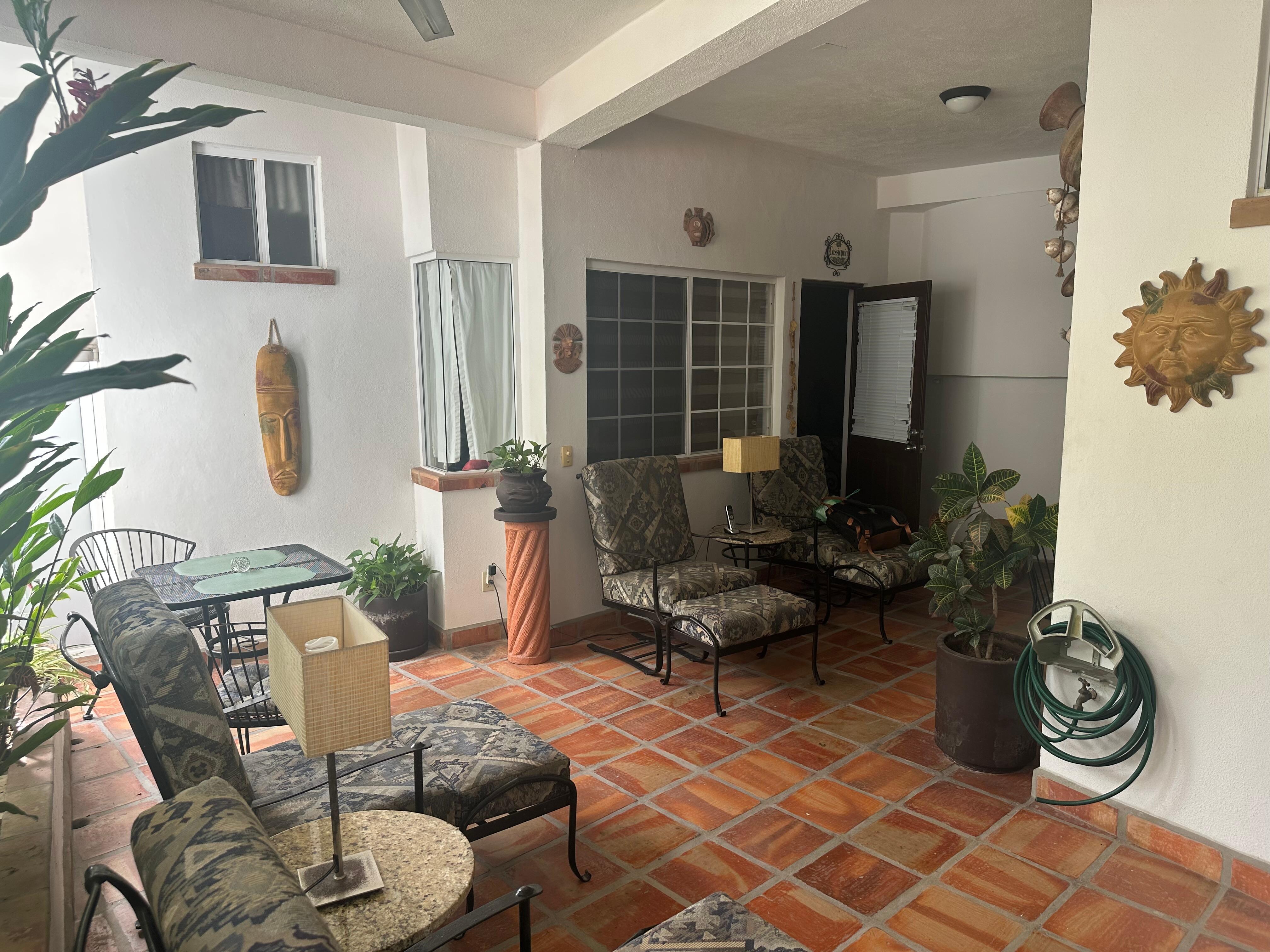 The front door to studio suite an patio 