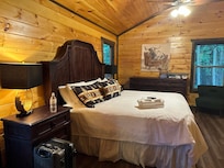 One of the upstairs rooms