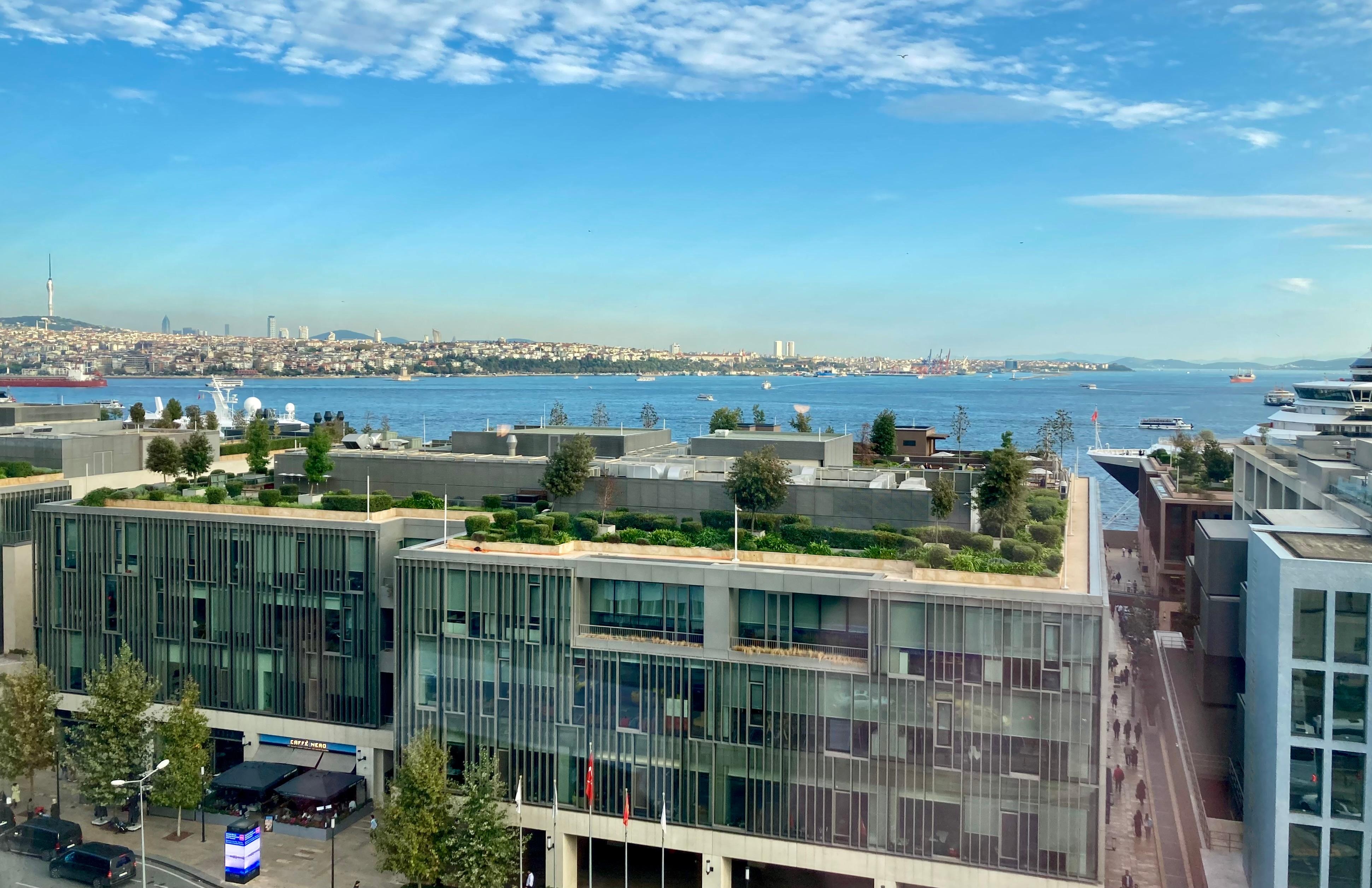 View from Seagull Restaurant, Port Bosphorus Hotel. 