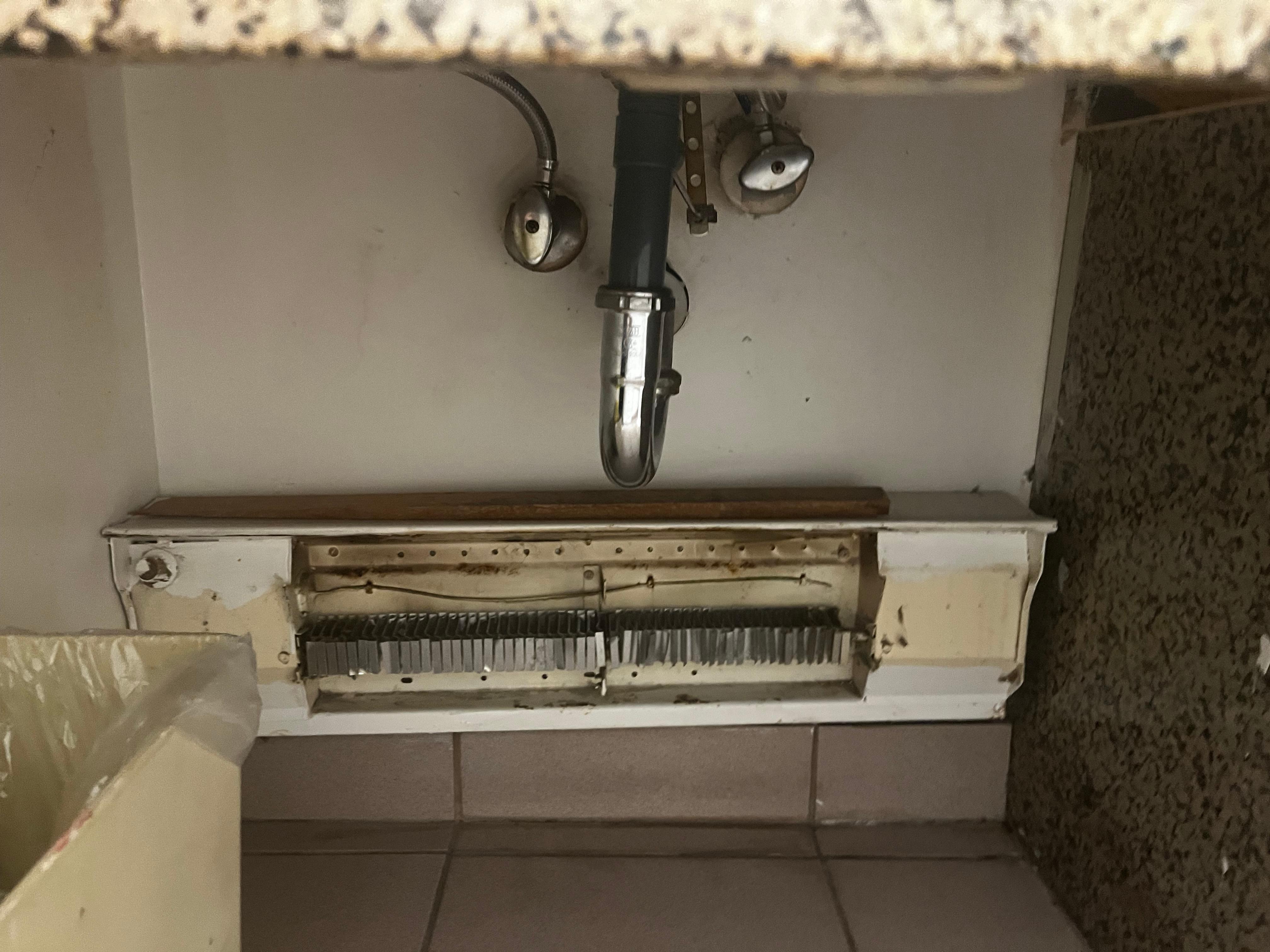 Heater in bathroom 