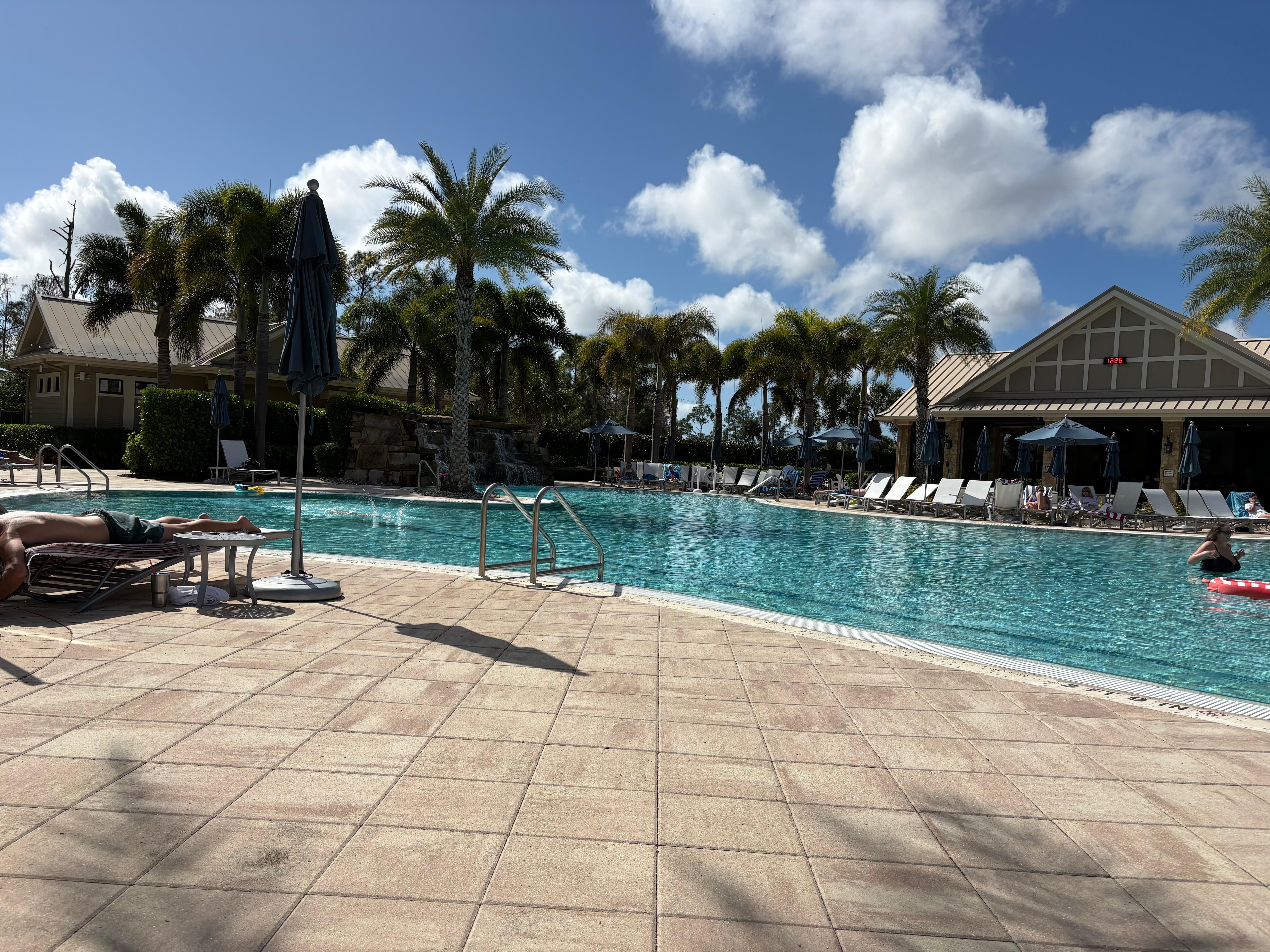 The beautiful pool at the club house.