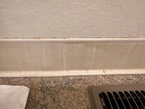 Filthy downstairs bathroom.