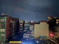 View from our window at night