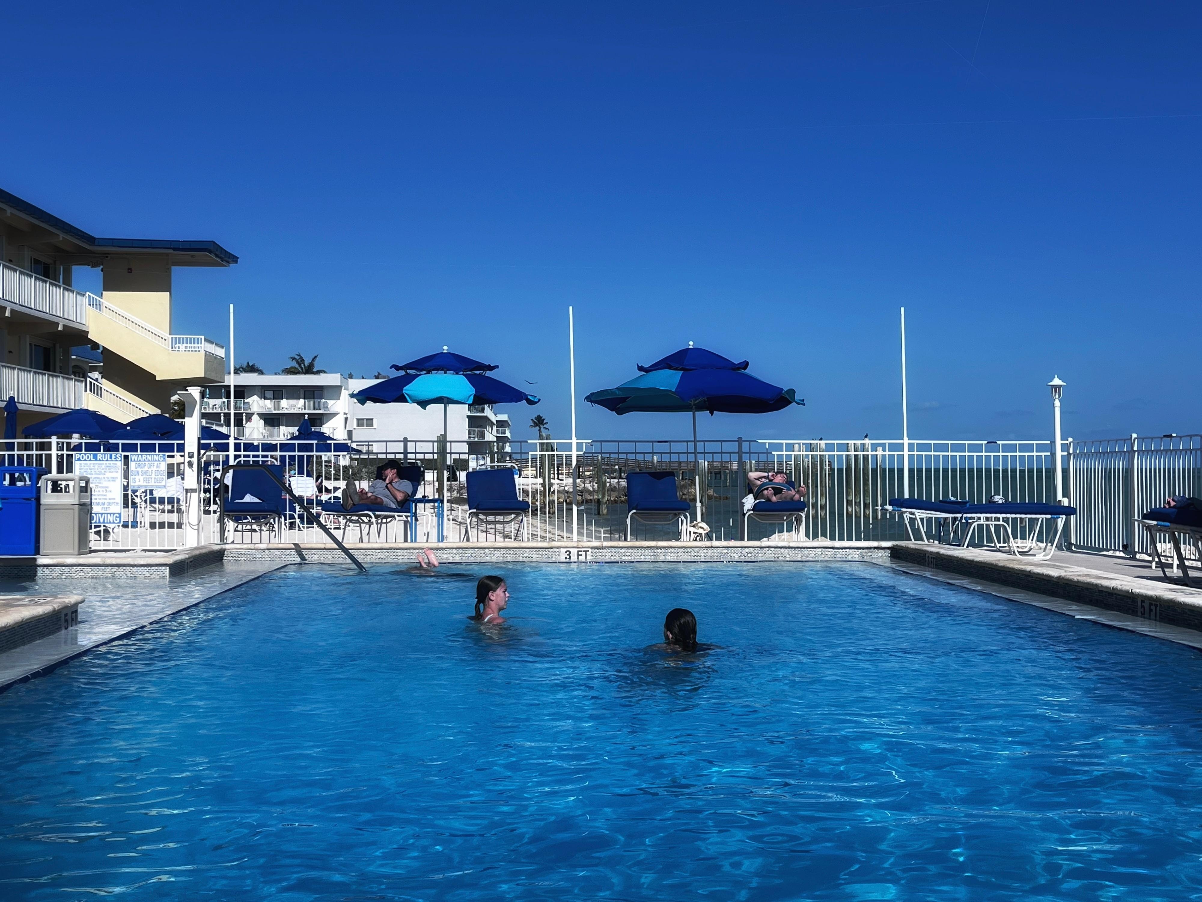 Hotel pool.