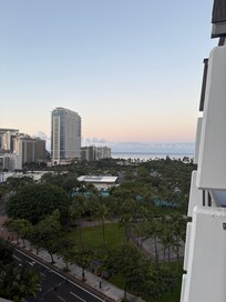 View from the balcony of the room.