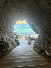 View of the beach when you exit the lift