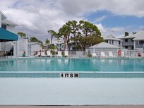 Nice heated pool at Fiddlers Green Condos. Also played tennis and pickleball with a nice group of people.