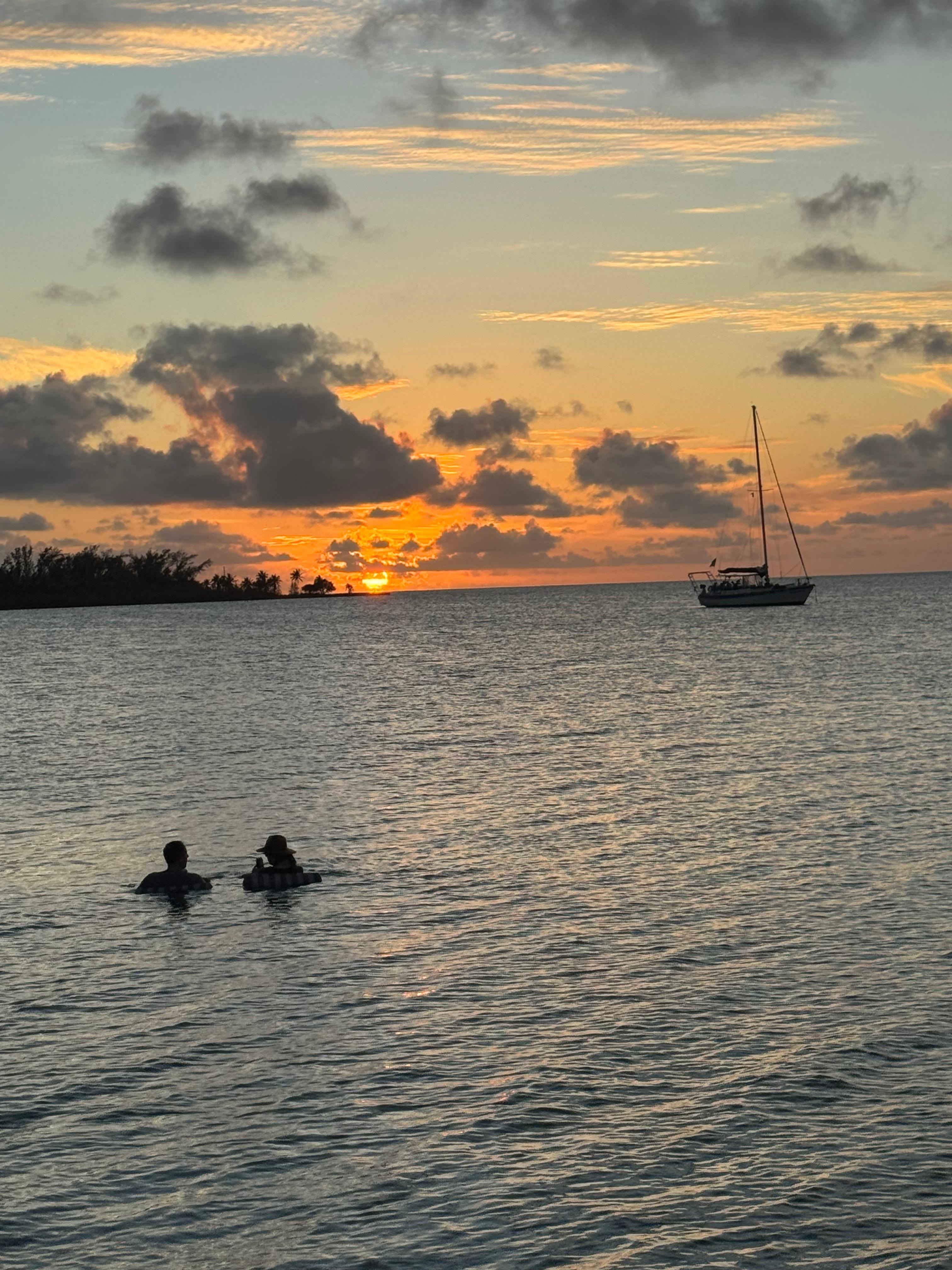 Watching the sunset from the pier.