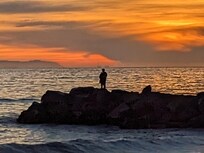 Enjoyed taking some of the sand chairs to enjoy wine on the beach and the glorious sunset.