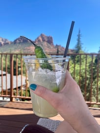 Cocktail by the pool.