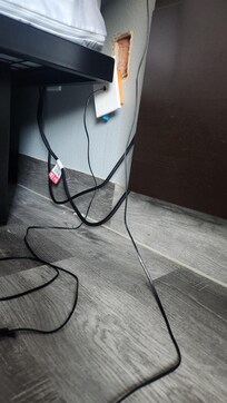Broken outlet, unorganized wires