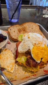 But with fried green tomatoes and fruit