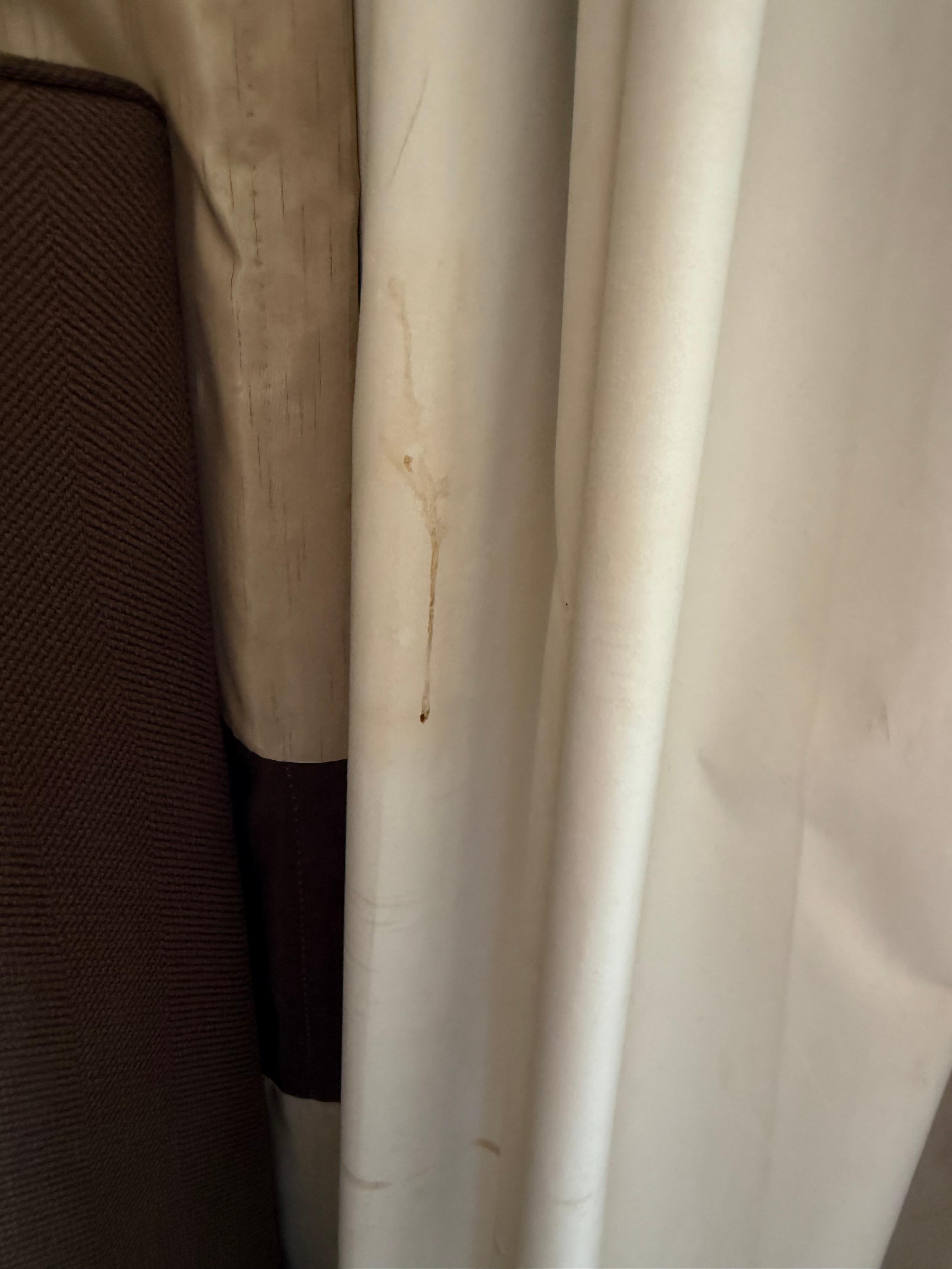 Blood on the curtains