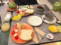 Breakfast was hot and yummy just enough to not feel so heavy in the morning. Definitely ask for a cappuccino.