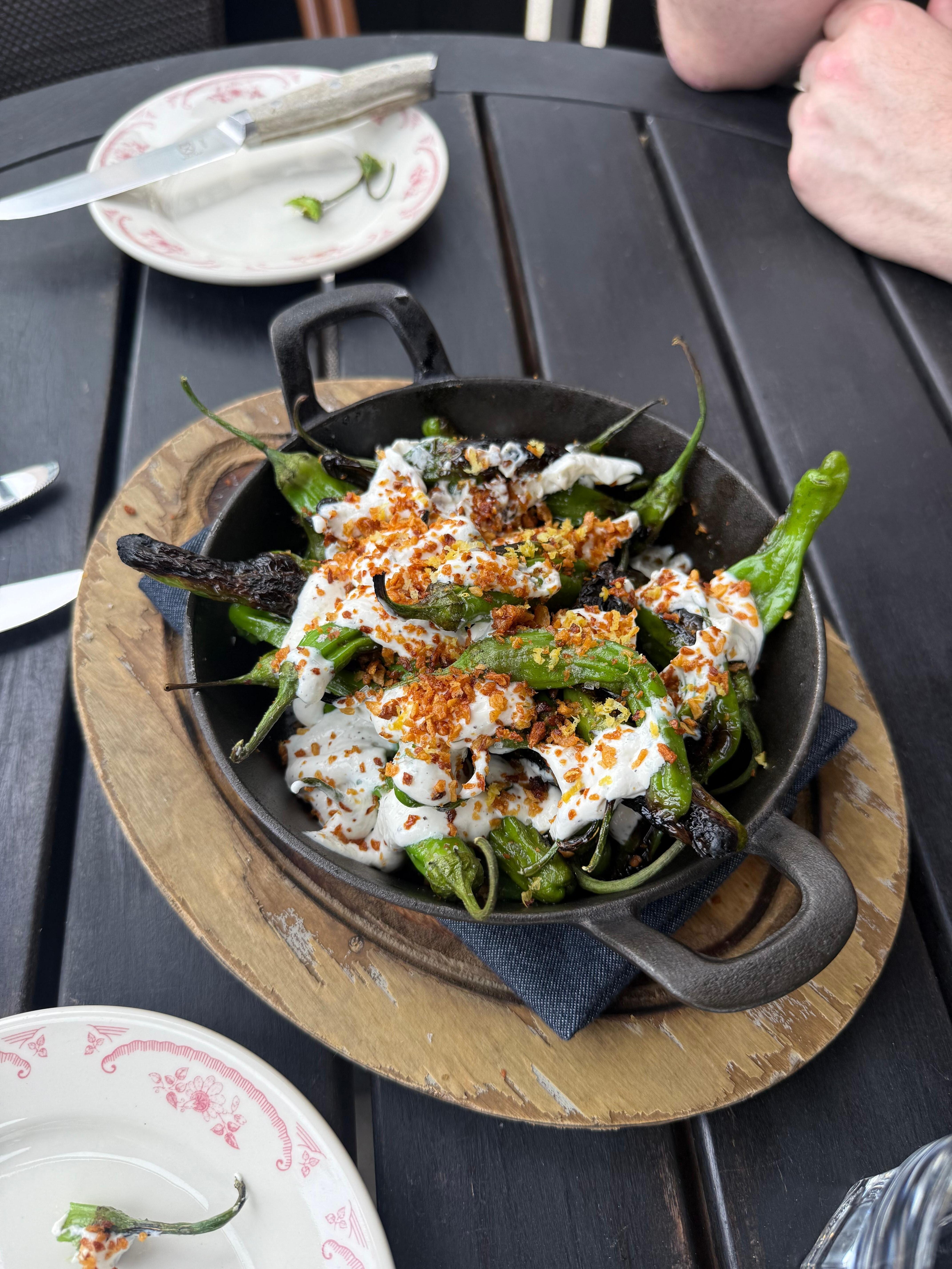 We had five servings of these peppers with whipped goat cheese in under three days⊠delicious