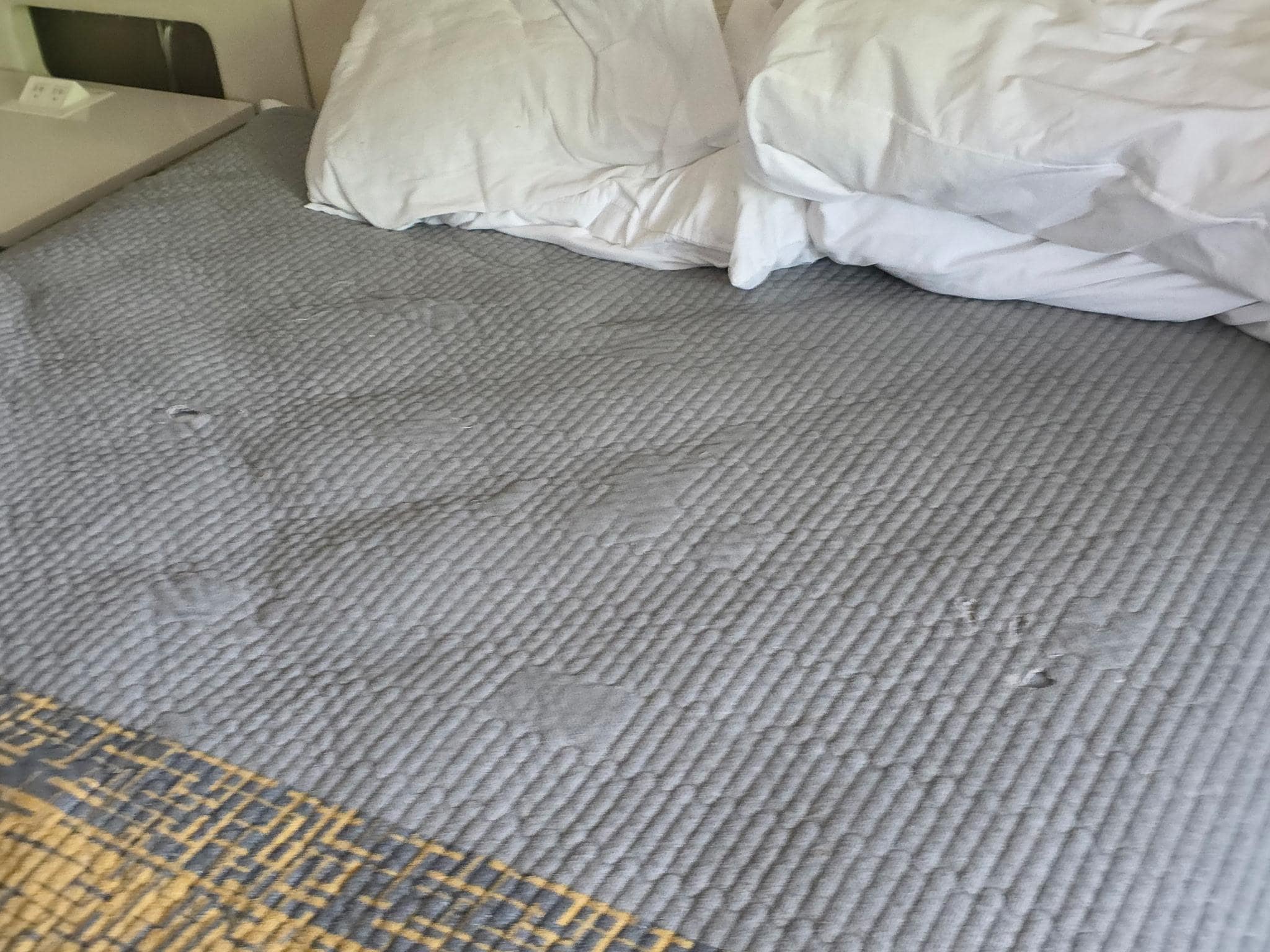 Holes in the bedding